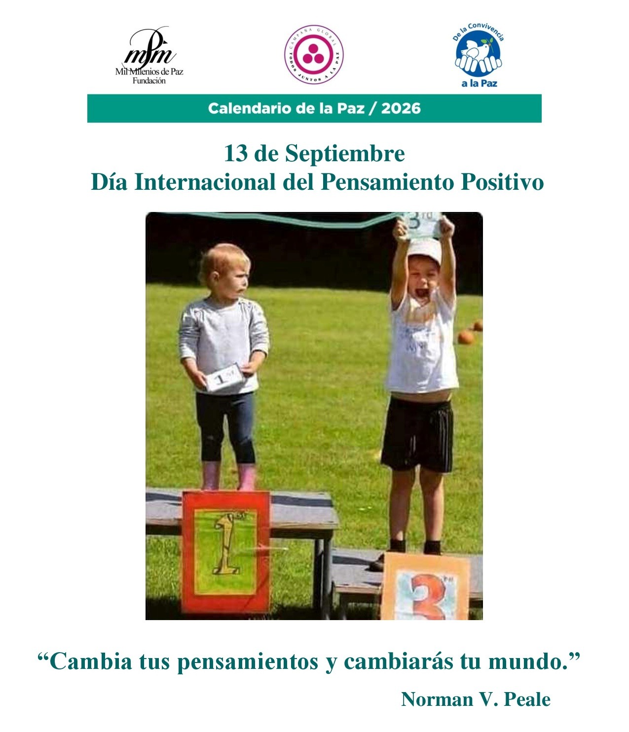 13 de septiembre, Día Internacional del Pensamiento Positivo